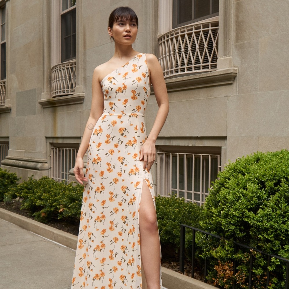 NWT Reformation Evelyn dress in Limonada size 6